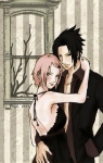 Sakura e Sasuke abbraccio